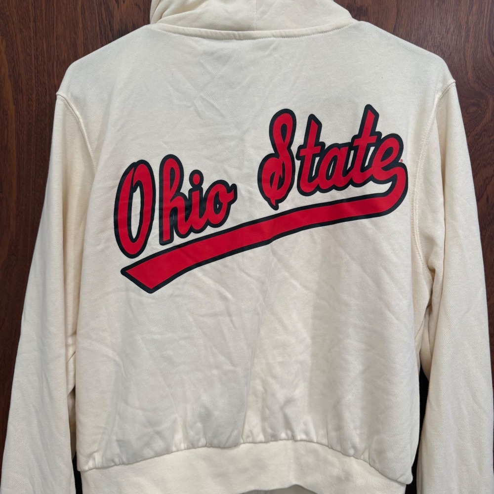 Nike Ohio State Buckeyes NCAA Cropped Full Zip Hoodie Jacket‎ - Small - Picture 3 of 8